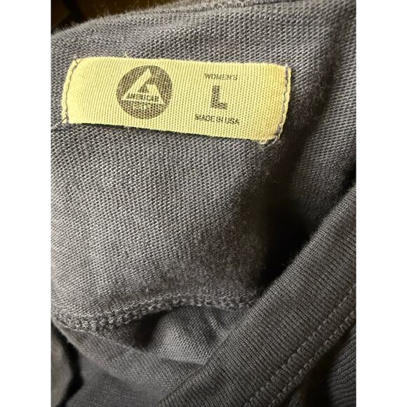 American Giant Women's Long Sleeve Tunic Tee, Navy, Size Large, Made In The USA - Picture 5 of 5